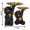 Cool Dog Showpiece for Home Decor Showpiece, Dog Platter Showpiece for Home Decorative Showpiece (Black, Combo Set of 2)