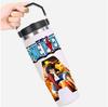 30oz Anime A-Z English Letter Printed Simple Solid Color Stainless Steel Thermos Water Cup Thermal Insulation Cold Ice Cup