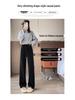 High-Waisted Fleece-Lined Chenille Cotton Plush Long Pants, Narrow/Wide-Leg Options, Casual & Fashionable for Autumn/Winter.