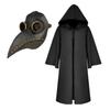 Mantello di Halloween Cosplay Maschera da Medico della Peste Costume Tunica da Strega Veste con Cappuccio Adulto e Bambino Maschere Giocattolo per le Feste Accessori