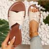 Fashion Women's Black Flat Slippers Open Heel Sandals Casual Beach Shoes Indoor Outdoor Wear Comfortable Slip-On Footwear