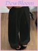 Pantaloni Casual Comodi a Vita Alta con Coulisse da Donna per l'Autunno