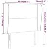 VidaXL Headboard with Ears Taupe 93x23x118-128 Cm Fabric3117802