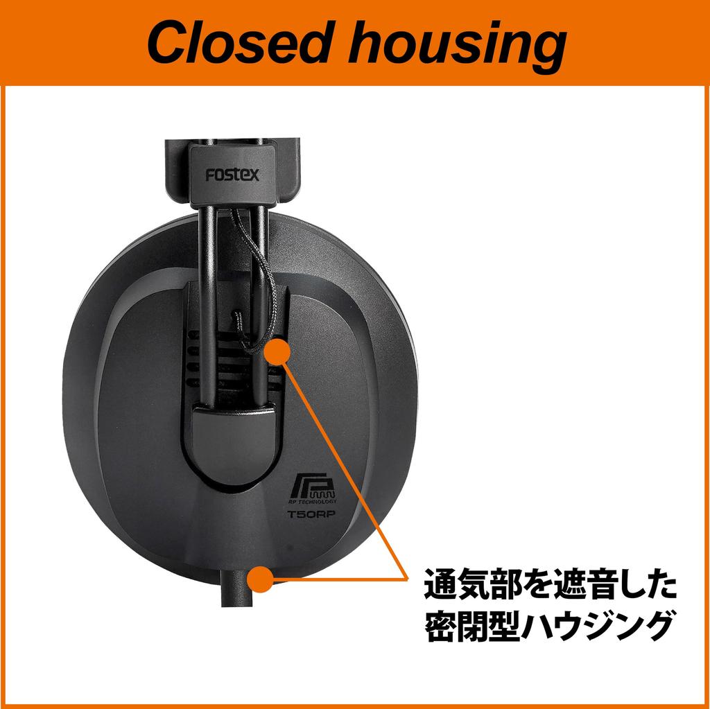 FOSTEX T50RPmk4CL Closed Dynamic RP Stereo Headphones with Drive Planar Diaphragm Drivers and Balanced Connections Full-Face