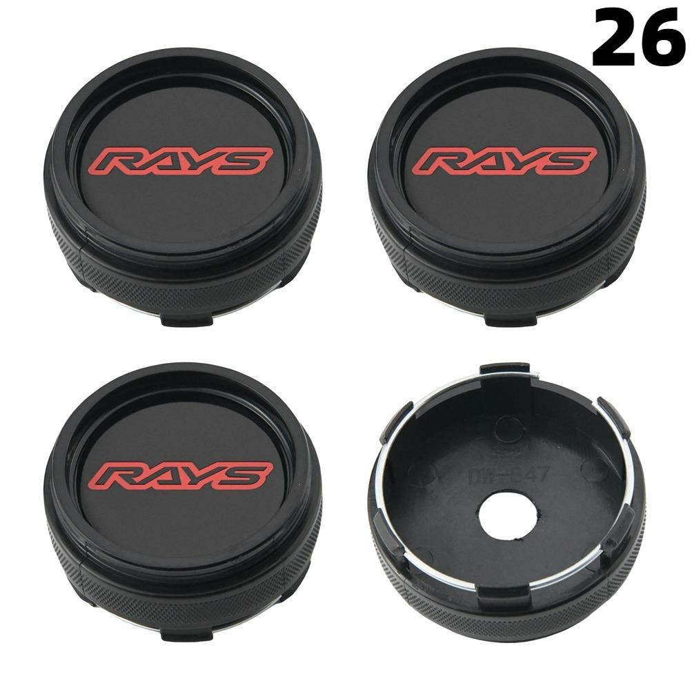 1 Zestaw/4 Szt. Średnica Zewnętrzna 66 MM / Średnica Wewnętrzna 62 MM Kołpaki Felg RAYS VOLK VR GRAM Logo Kołpak Środkowy Koła Pokrywa Koła Kołpaki Piasty Akcesoria do Opon Samochodów Sportowych