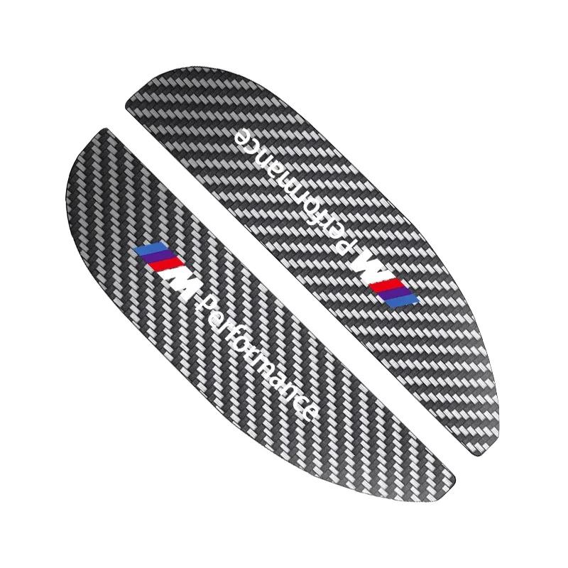 2 stuks Auto Achteruitkijkspiegel Sticker Regenwenkbrauw Voor BMW 50th Kith 5 Serie F20 E39 F10 F30 E90 E46 E60 G60 X5 E87 F11 G20 G32 G30
