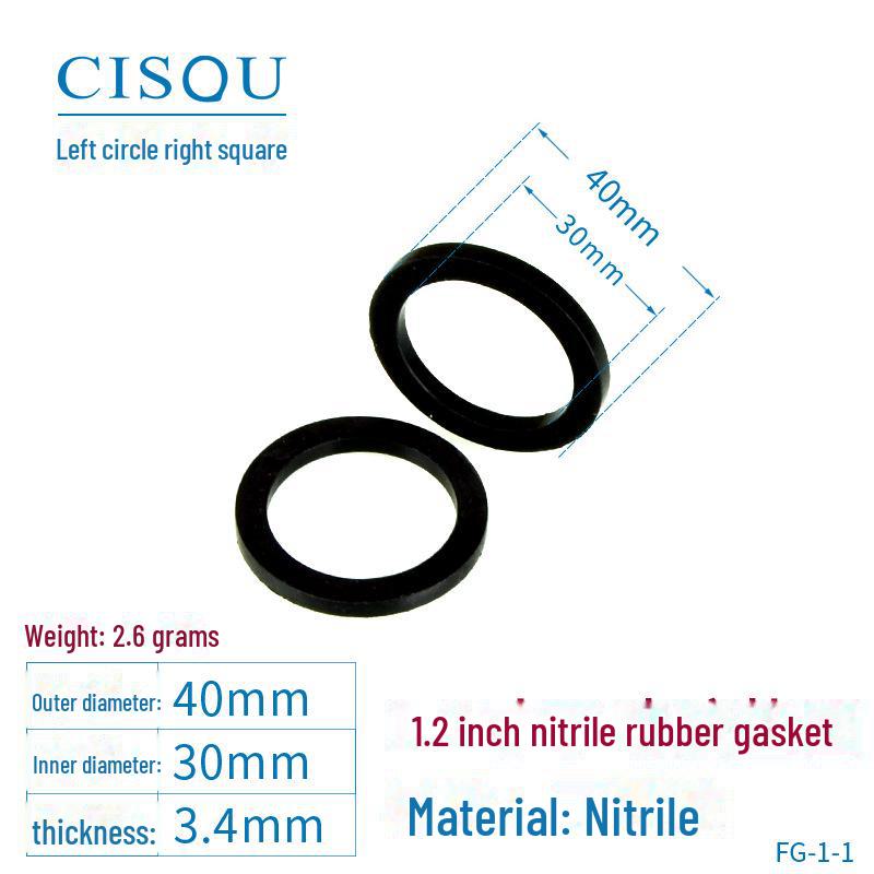 Nitrile Rubber Gasket: 1/1.2/1.5/2 inch, 1/2/3/4/6-point Sealing Ring for Water Pipes