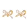 Sophisticated Pearls Accented Ear Clip Earphones Jewelry Compatible for Freeclip Clip on Charm For Elegance Look