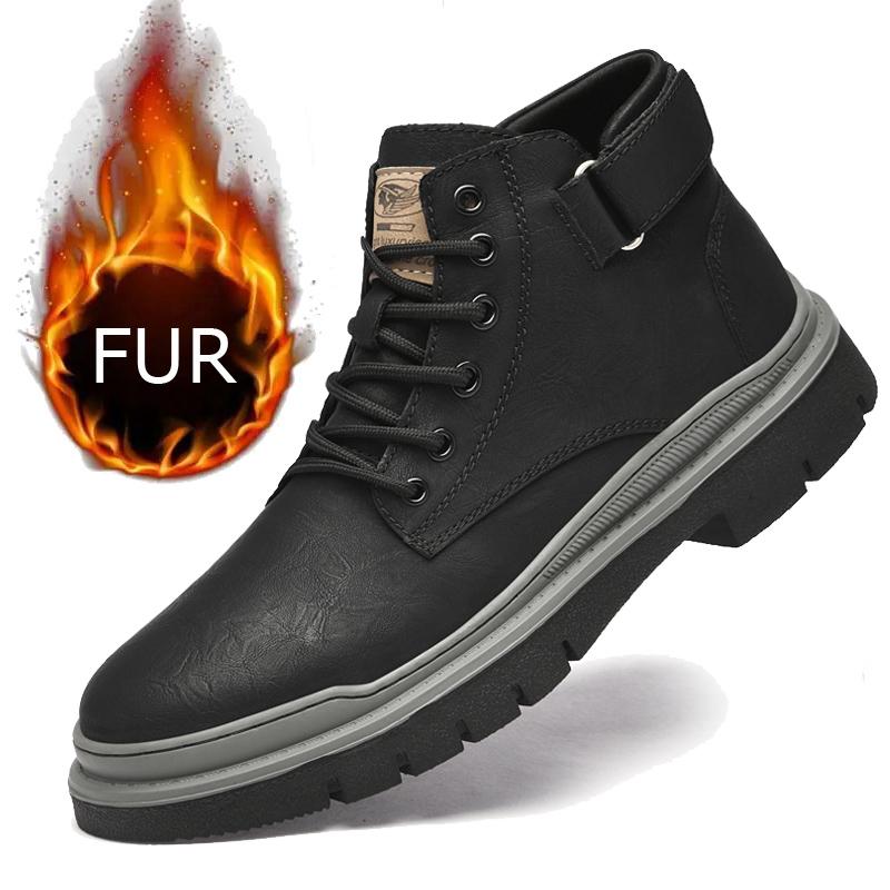 

Fashion Luxury Genuine Leather Laced Desert Boots Men Shoe Brand Leather Handmade Designer Ankle Boots Fashion Outdoor Round Toe Boots 46