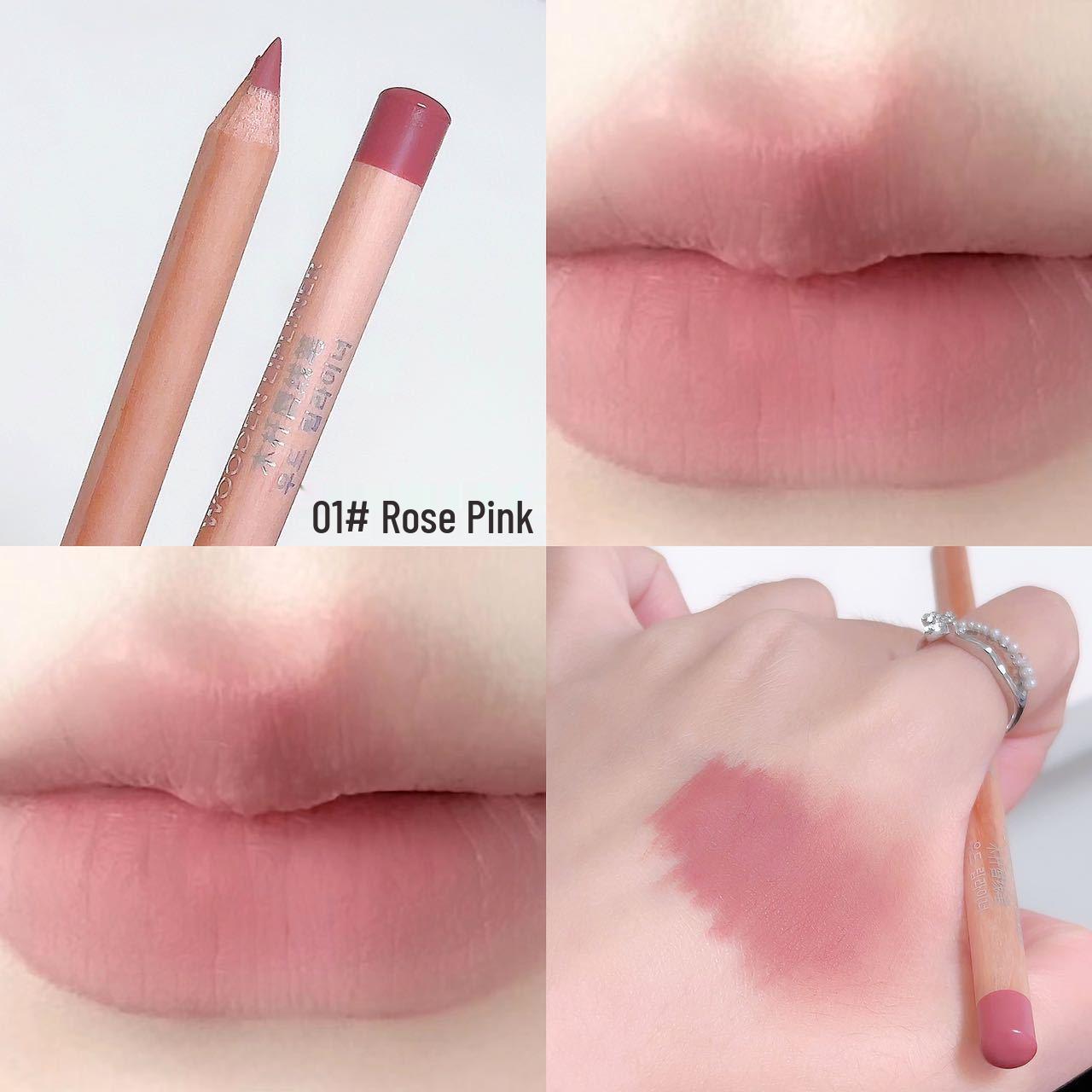 Sweetmint Natural Matte Wooden Lip Liner: Plump, Long-lasting Nude Tones for Beginners 1.45g
