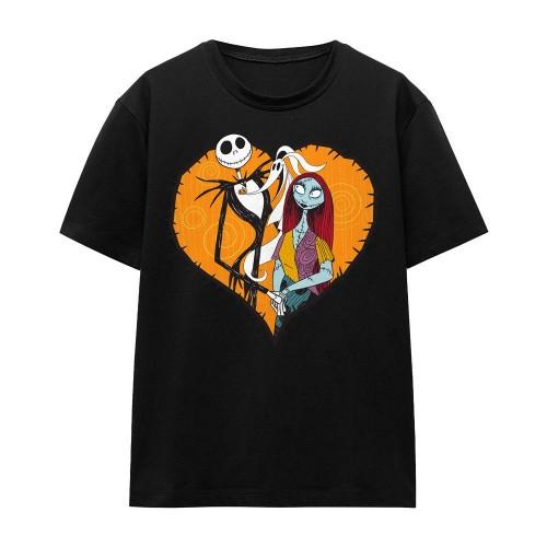 The Nightmare Before Christmas Unisex Adult Jack Sally Heart T-Shirt