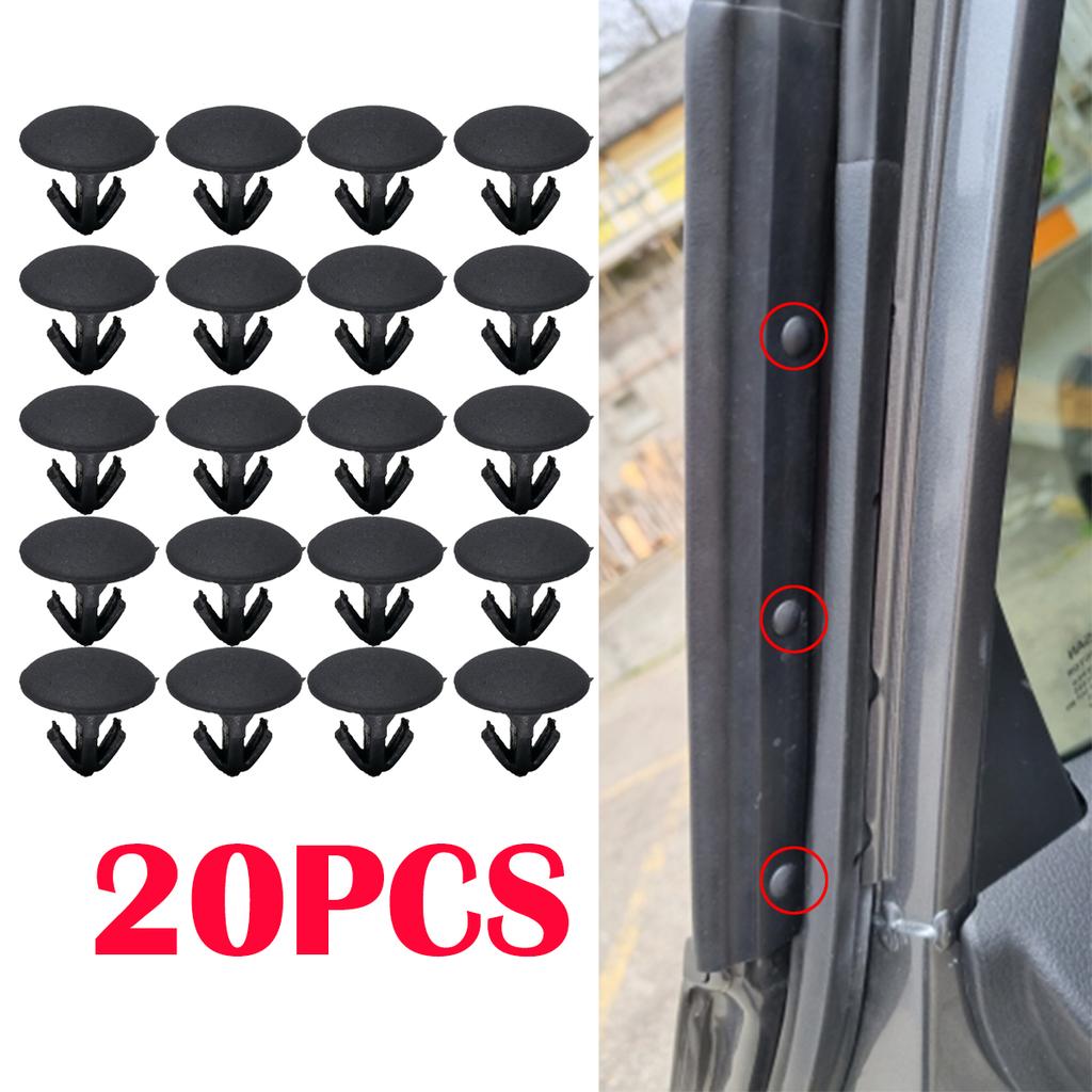 20X Clips For Nissan Qashqai X-trail Dualis Rogue Sport 2013-on Rear Door Rubber Seals Trim Weatherstrip Retainer Fastener Rivet