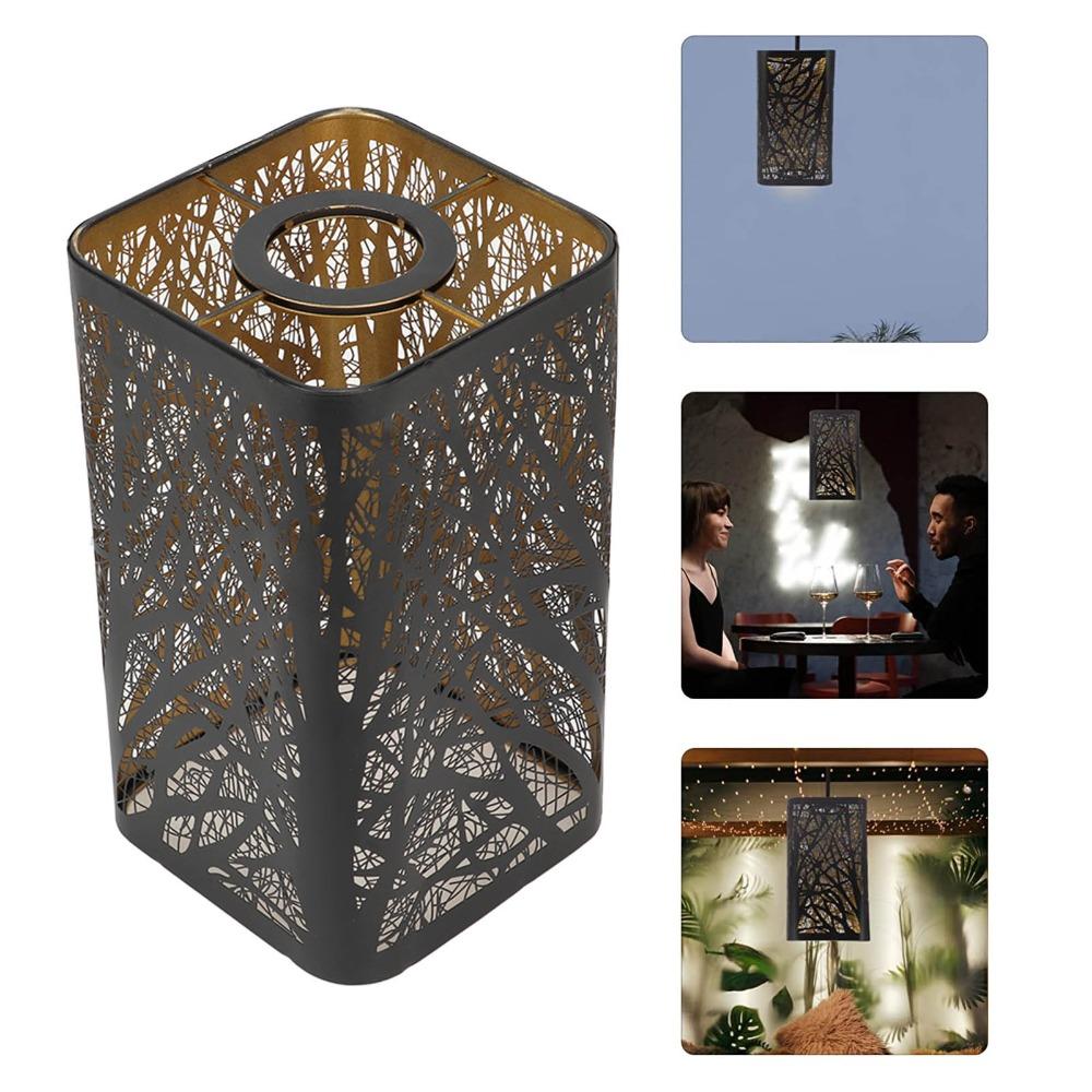 Modern Iron Lampshade Geometric Pattern 7.87 Inch Height Lamp Cover Wall Lamp Shade Bedroom