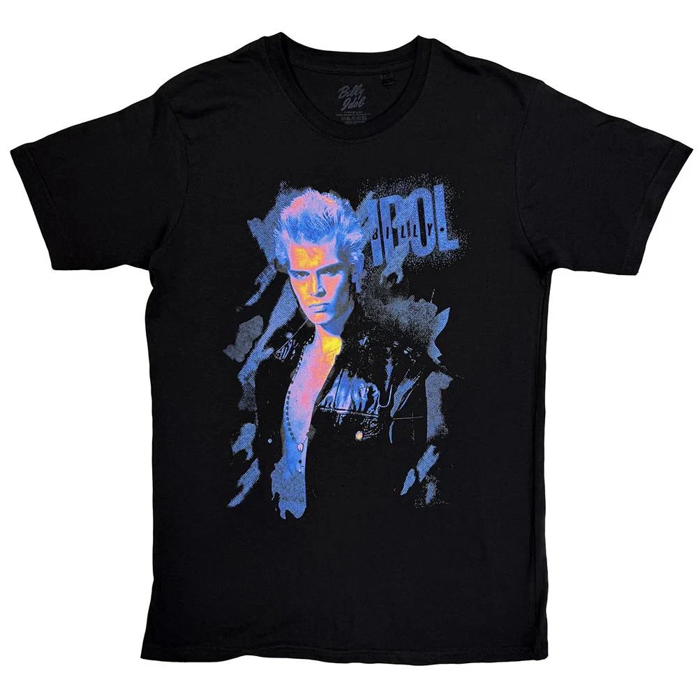 

Billy Idol T-Shirt: Blue Profile (Black) OFFICIAL NEW S