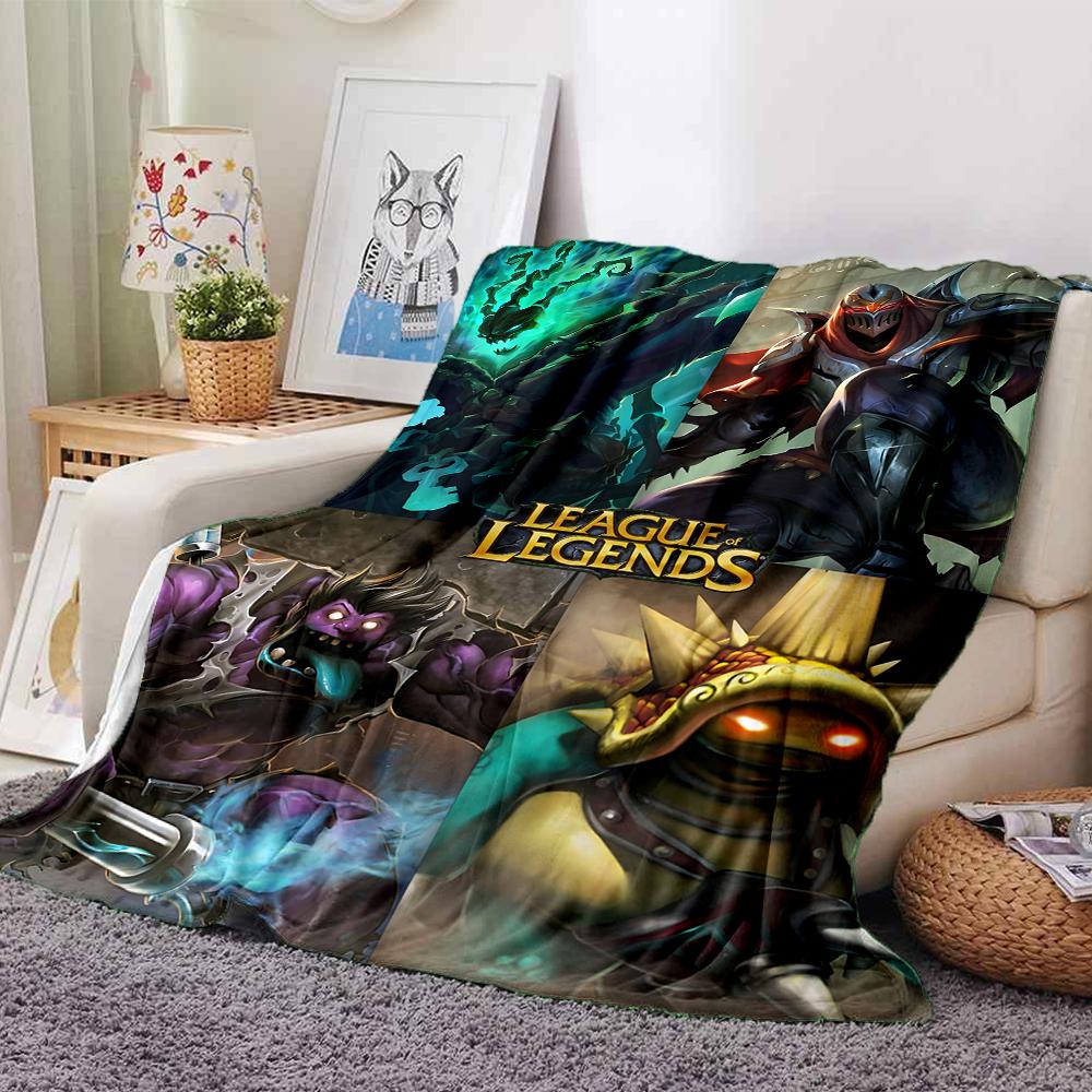 League Legends Heroes Blanket Soft Throw Blanket For Home Bedroom Bed Sofa Travel Office Solid Christmas Blanket