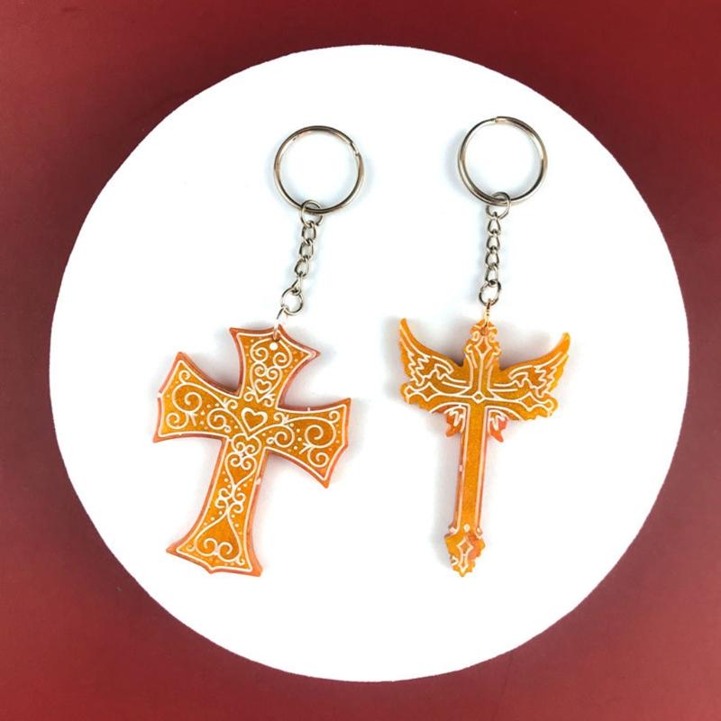 Handmade Jewelry Pendant Resin Casting Mold Tool Religious Theme Keychain Crystal Resin Mold DIY Crafts UV Epoxy