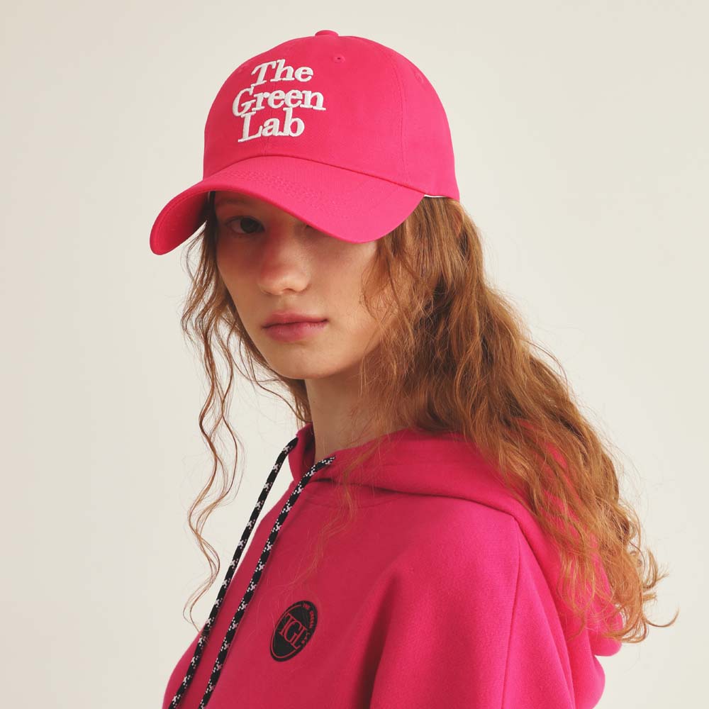 THE GREEN LAB Embroidered Ball Cap [Pink]