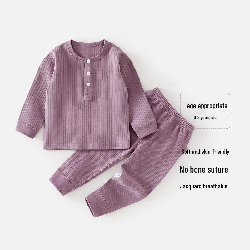 

Осенний пижамный комплект для малышей и детей ясельного возраста: Комплект из двух предметов: топ и брюки для мальчиков и девочек - повседневная домашняя одежда 80 cm