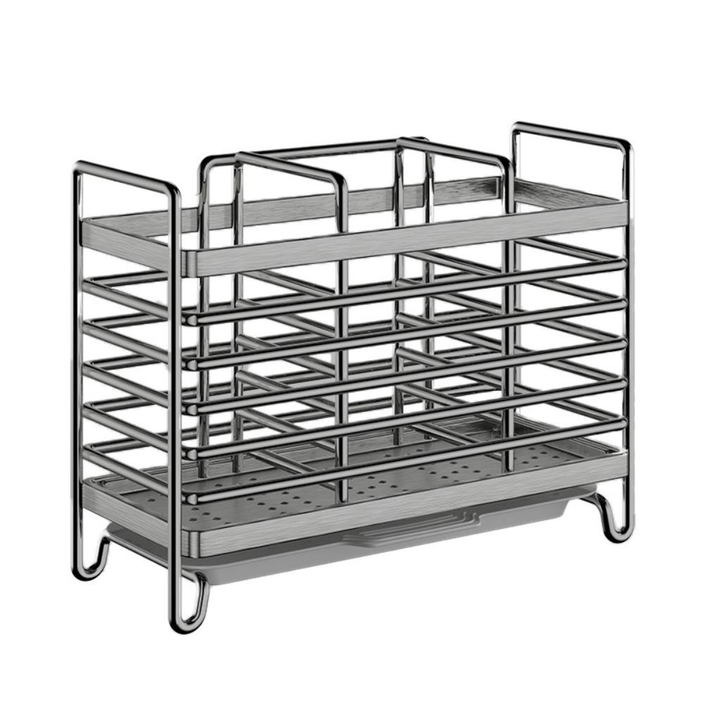 With Hooks Stainless Steel Chopstick Draining Rack Rust Proof Cutlery Holder Fork