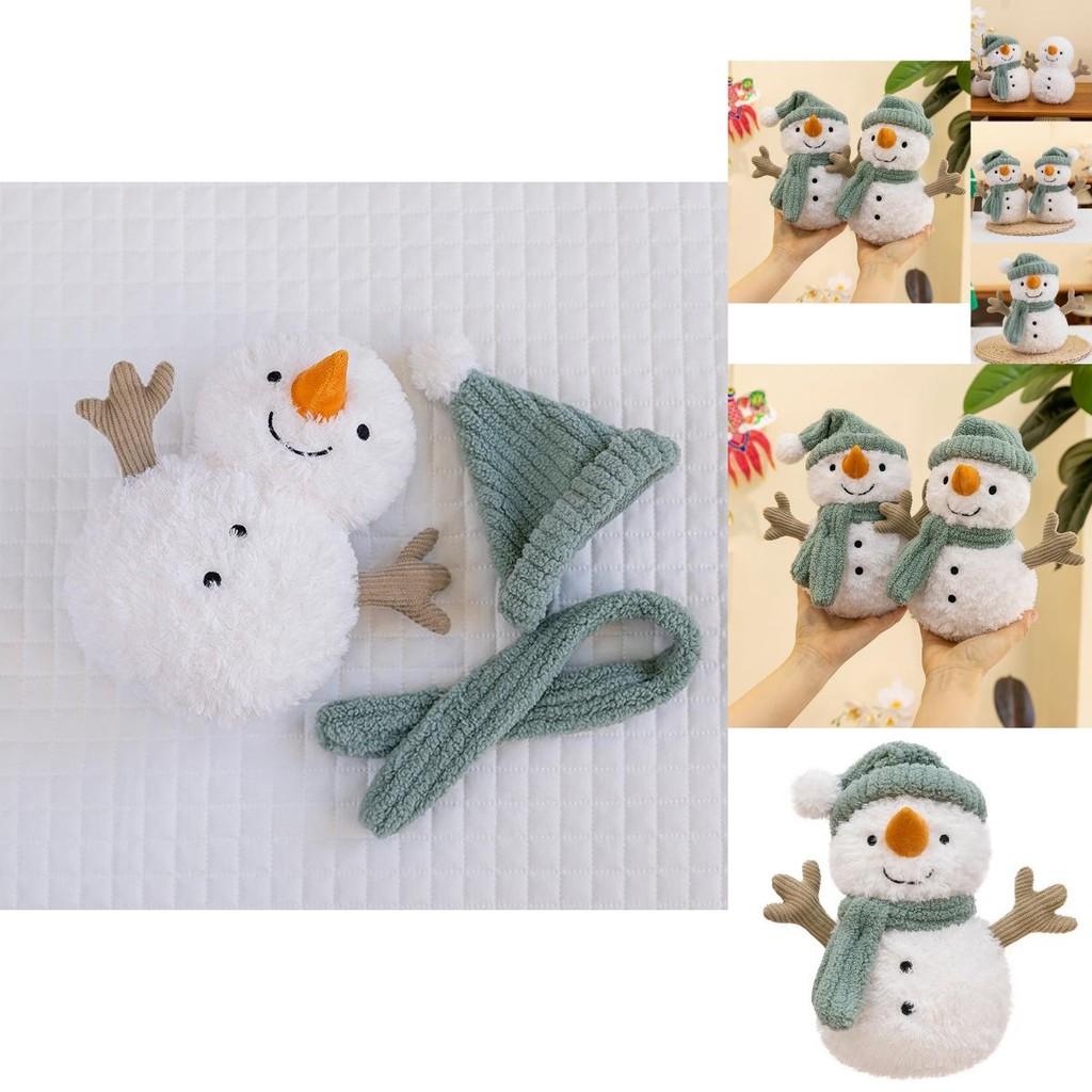Adorable Plush Snowman Doll With Hat And Scarf Perfect For Home Decoration And Gift