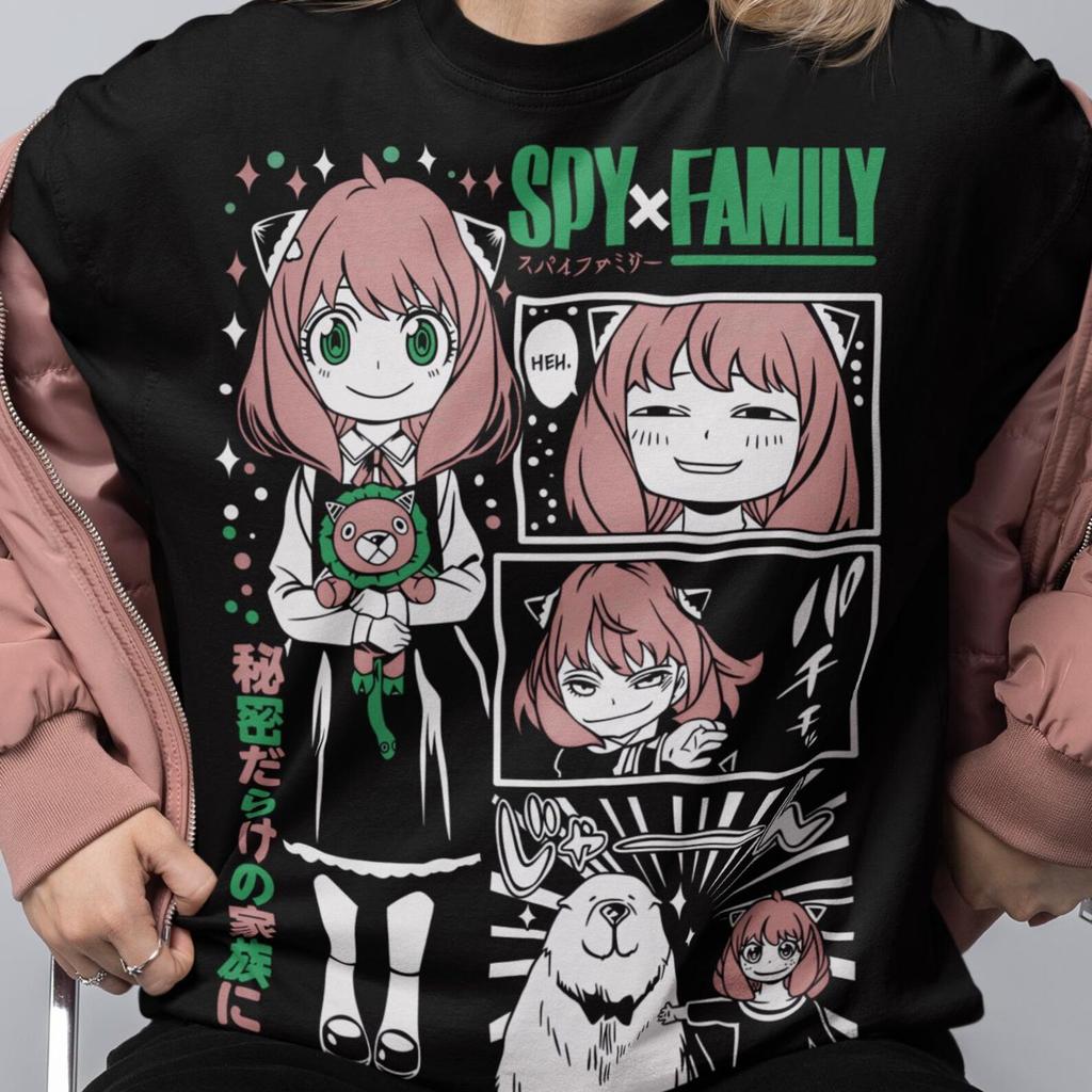 Secret Agent Family Anime Shirt, Cute Waifu Psychic Girl Tee, Comedy Action Manga Shirt, Anime Streetwear Gift Japanese Graphic Unisex Shirt
