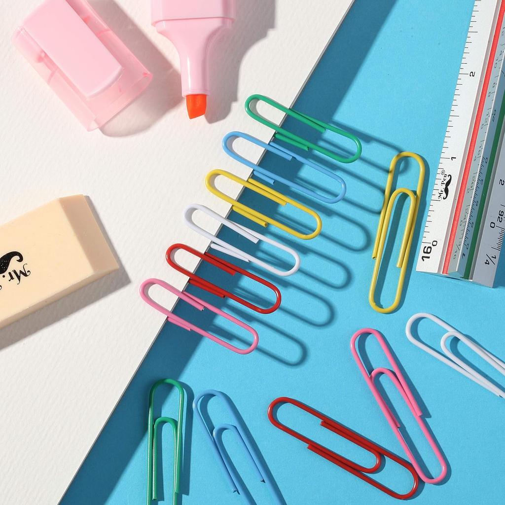 Mr. Pen- Paper Clips, 2 Inch, 240 Pack, Large Colored Paper Clips, Colored Paper Clip, Clip, Paperclips, Paper Clip, Office Supplies, Clips for