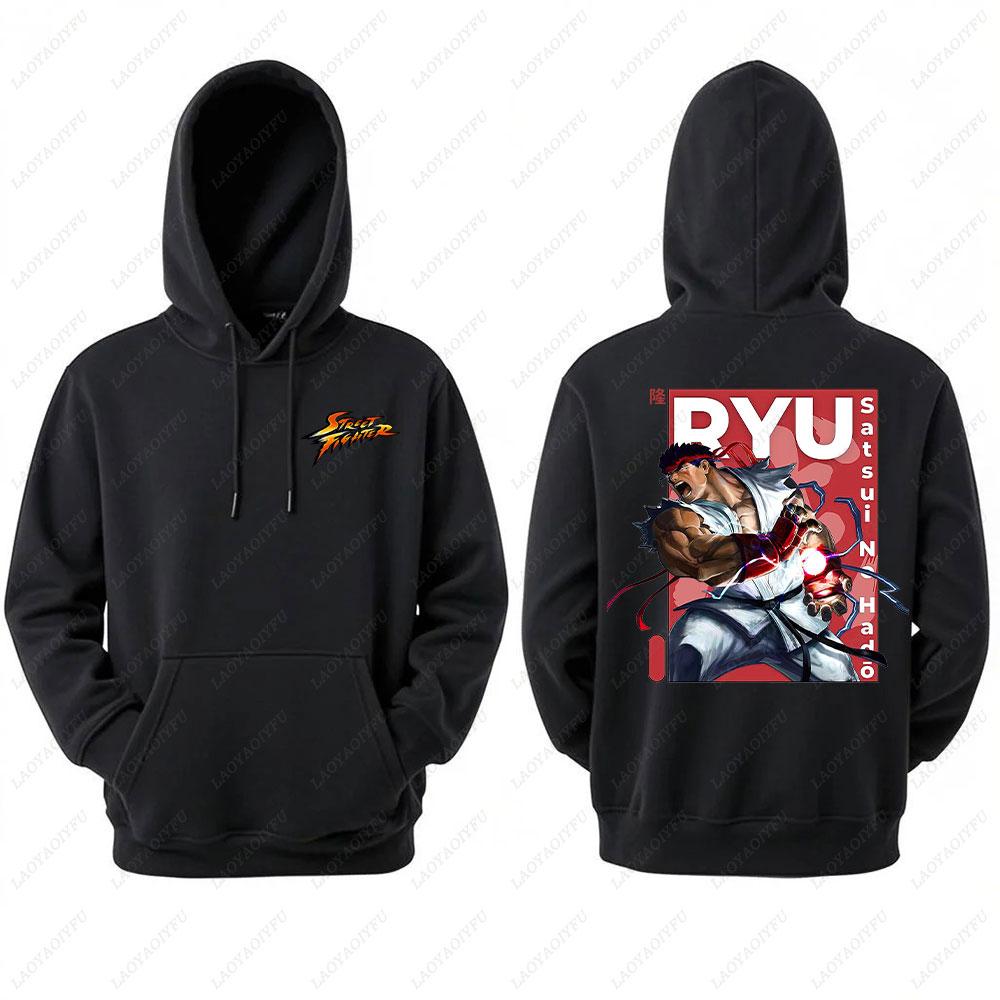 2025 Ryu Street Fighter Essential Hoodie Men's Sweatshirt Crazy Long Sleeve Autumn Loose Hipster Ropa Hombre Clothes Man Hoodie