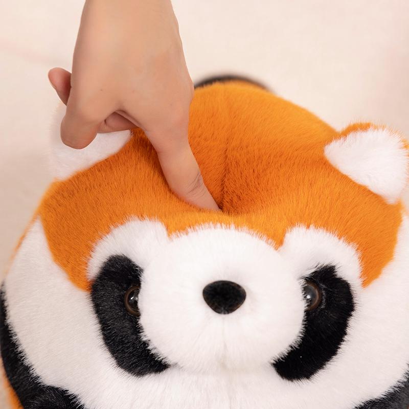 Flauschiges Roter Panda Plüschtier Puppe Stofftier Anime Figur Weiches Kuschel Kissen Niedliche Runde Waschbär Tiere