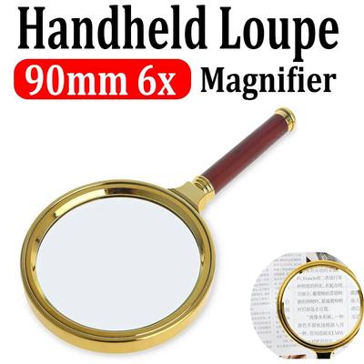 Handheld 90mm 10x Magnifier Magnifying Glass Lens Loupe Reading Jewelry Magnification