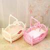 1/12 Dollhouse Simulation Mini Crib Baby Bed Model Bedroom Furniture Accessories For Dolls House Decoration Kids Toys Gift