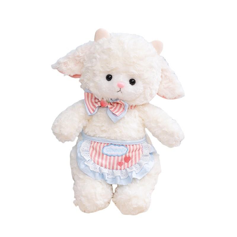 Apron Sailor Fluffy Sheep Plush Toy Cotton Filling Children Play Doll Collection