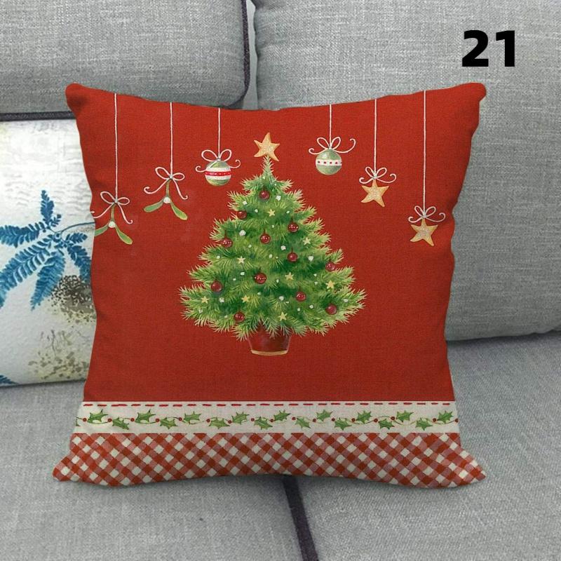 Vánoční jednoduchý dárek na večírek čtvercový povlak na polštář používaný pro domácí dekoraci pohovky na polštář (45 cm * 45 cm)