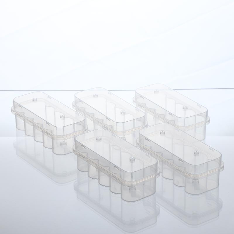 3/5/7/10Ml 10-Slot Vial Storage Case Plastic Clear Microtube Storage Box Stackable Freezer Tube Box Diabetic Supplies