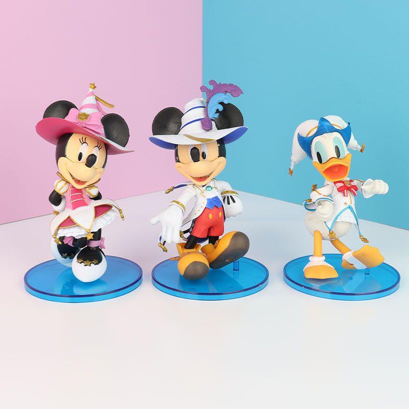 Disney Minnie Mickey Figure Teacup Toy Set For Kids Pvc Material Perfect For Cake Decoration And Diy Projects