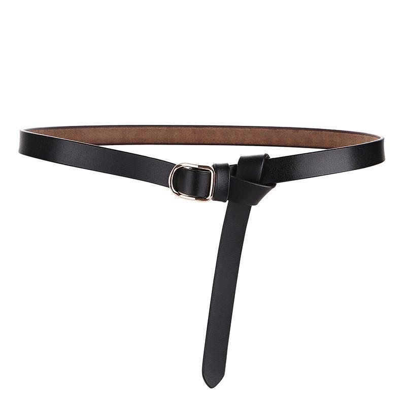Female Leather Waist Belt With Painless Buckle And Twolayer Cowhide Material For Trendy Daily Use
