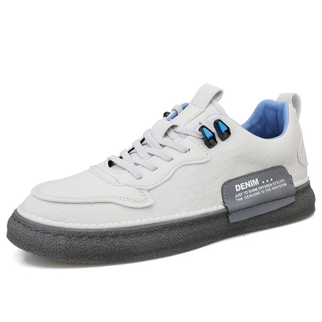 

Мужские кроссовки, новые мужские легкие легкие туфли на плоской подошве, повседневные белые туфли для мужчин, дышащая мужская обувь, кожаная модная мужская обувь для скейтбординга 41