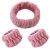 Plush Flannel Absorbent Wristbands & Splash-Proof Headband Set