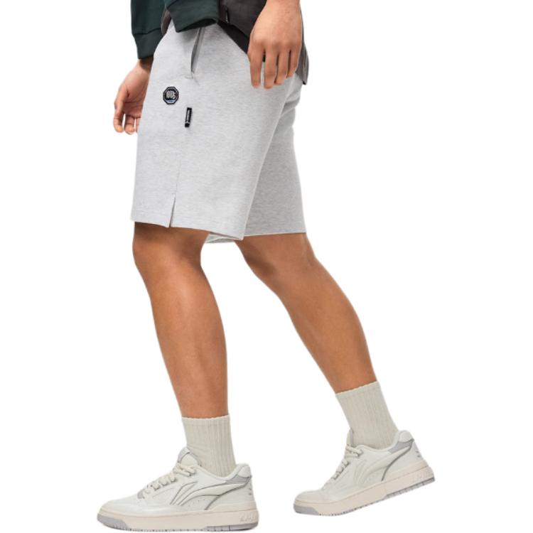 Li Ning Casual Shorts Men's Heather Gray Deep Antarctic Gray AKSU441-4