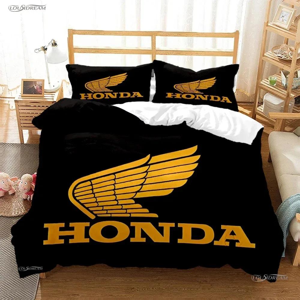 

Hrc-Honda Motorcycle Logo Duvet Cover Comforter Bedding Sets Soft Quilt Cover And Pillowcases For Teens Single Double Queen King EU Single(135*200cm)3pcs