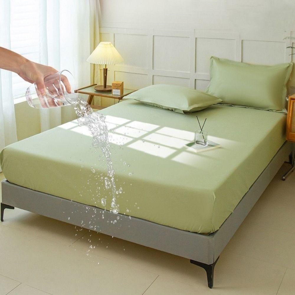 Non-slip Solid Color Mattress Cover Skin-friendly Urinary Barrier Bed Sheet Bed Cover  Elderly