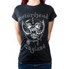 Camiseta de Moda para Mujer Band Monkey Motorhead Inglaterra con Aplicación de Pedrería