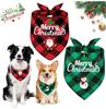 Christmas Pet Triangle Scarf Dog Bandanas Saliva Towel For Holiday Party Decoration Adjustab Scarf For Small To Large Sized Dogs