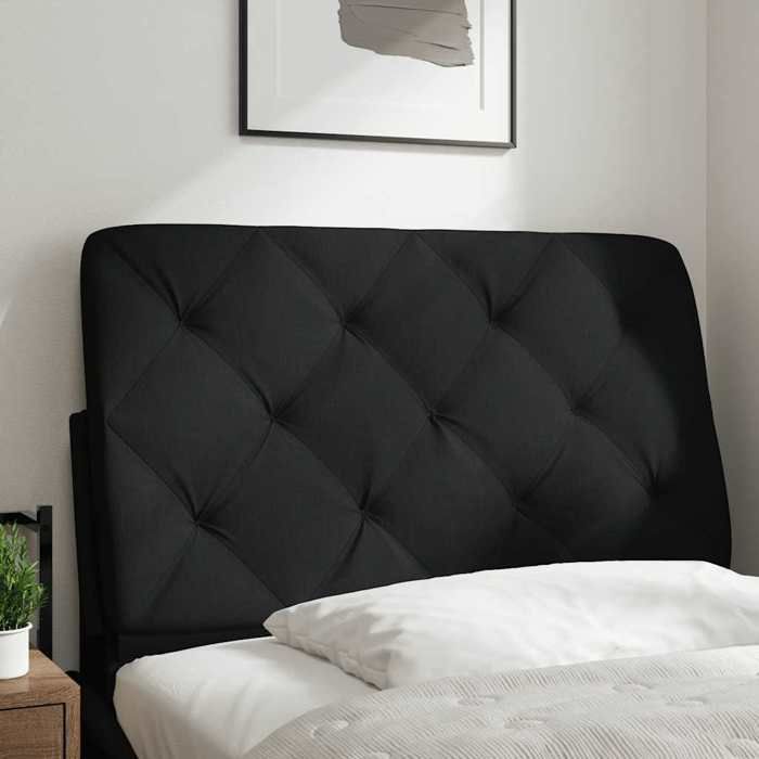 VidaXL Coussin de tête de lit noir 80 cm tissu 4019193