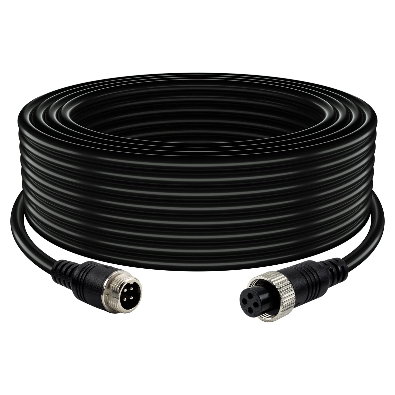 

Lonlonty 20 м Автомобильный видео авиационный удлинительный кабель для систем резервного копирования, приборной панели, заднего вида, видеонаблюдения и мониторов резервного копирования транспортных средств, 4-контактные камеры, камкордеры, камеры, грузови