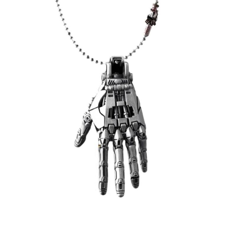 Detailed Bionic Hand Pendant Necklace Sturdy Copper Day to Night Versatile Jewelry Pieces