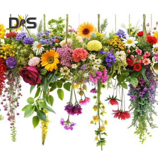 Flowers Spring Window Clings Removable Anti-Collision Window Stickers Waterproof Static Clings for Glass Window Door Decoration
