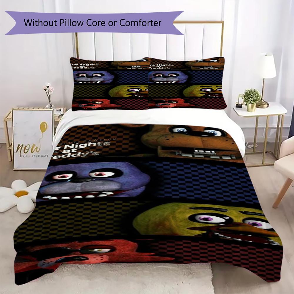 Celebrate Animatronic Friends Threepiece Set 1 Duvet Cover 2 Pillowcase Without Core Without Core Bedding Set Soft And Comfortable
