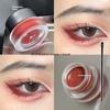 Waterproof Matte Red Eye Liner Paste with Blade Brush Soft Easy Coloring Slim Bold Gel Eyeliner Silkworm Cream Natural Tint
