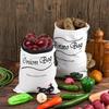 Potato Onion Storage Bag Keep Fresh Vegetable Fruit Organizer Drawstring Canvas Bags Reusable Sacks Holds Keeper Large Capacity