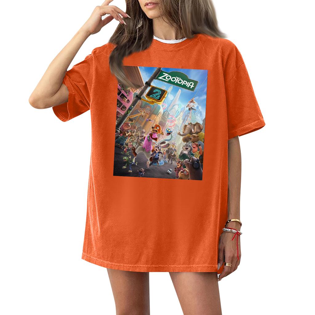 Women's Casual Fashion Round Neck Printed Short Sleeve T-Shirt Top